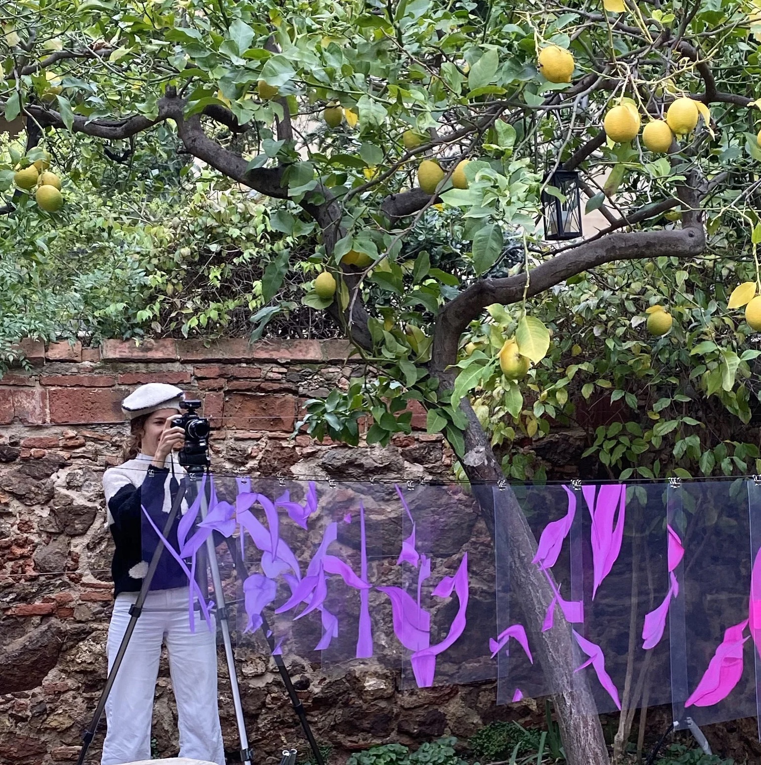 Nina Amat filming