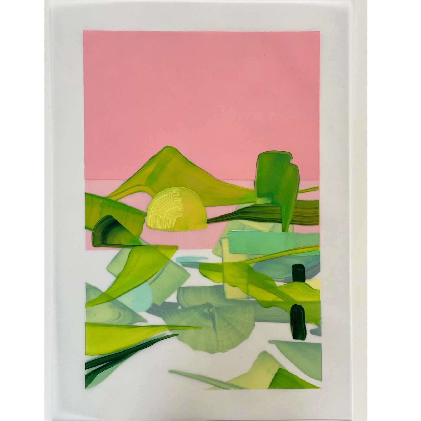 Landscape / Still Life — oil on A3 Tracing Paper 2020