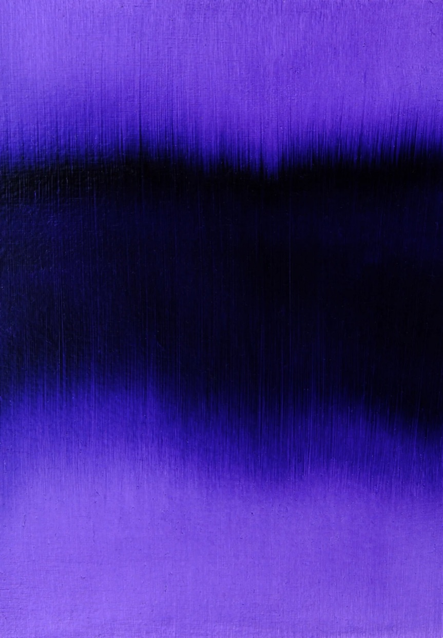 Purple Noise — oil on board 15 x 20cm 2018