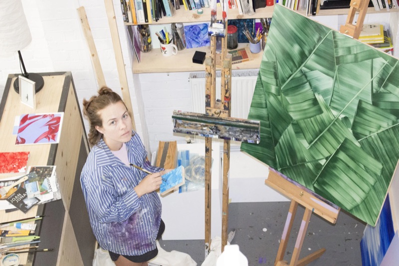 Enya Lachman-Curl in the studio, Hackney Wick