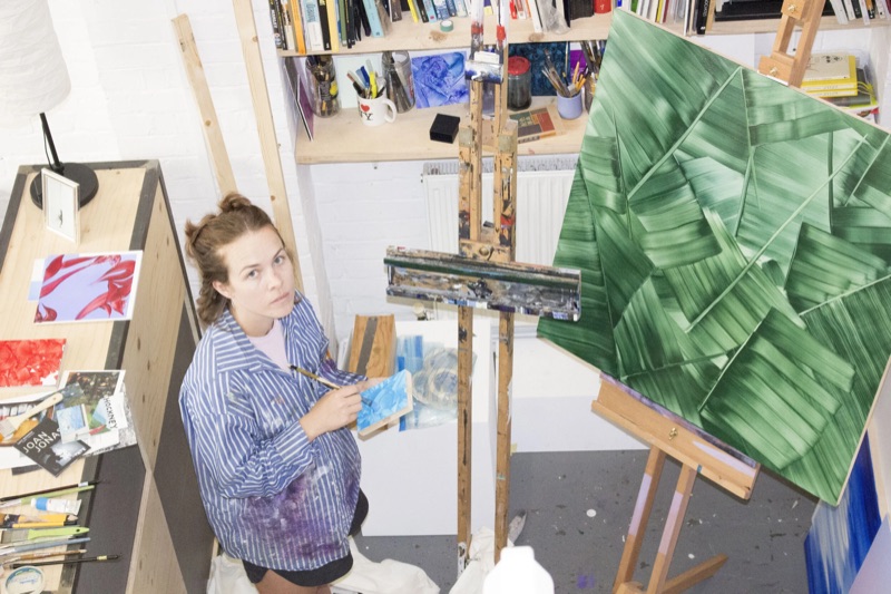 Enya Lachman-Curl in the studio, Hackney Wick