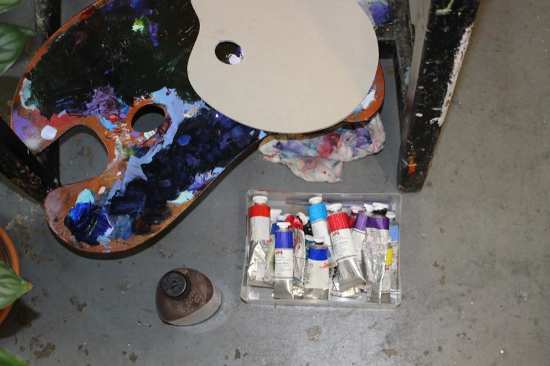 Enya Lachman-Curl in the studio, Hackney Wick
