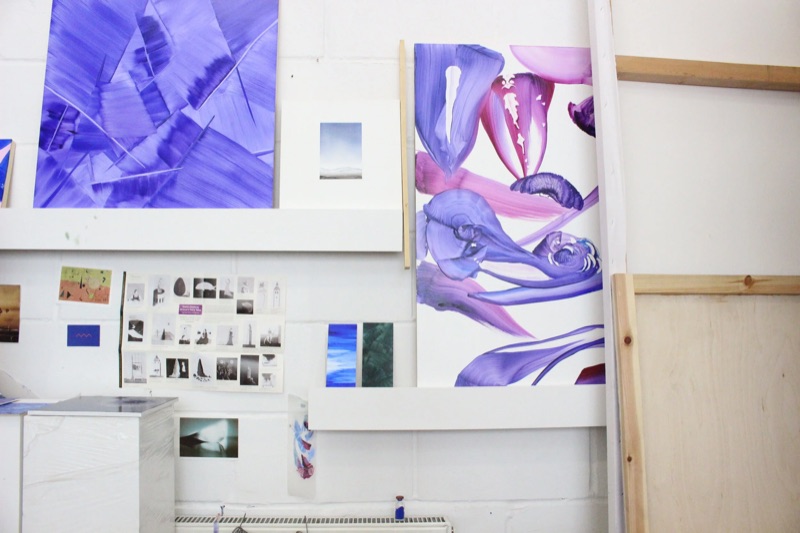 Enya Lachman-Curl in the studio, Hackney Wick